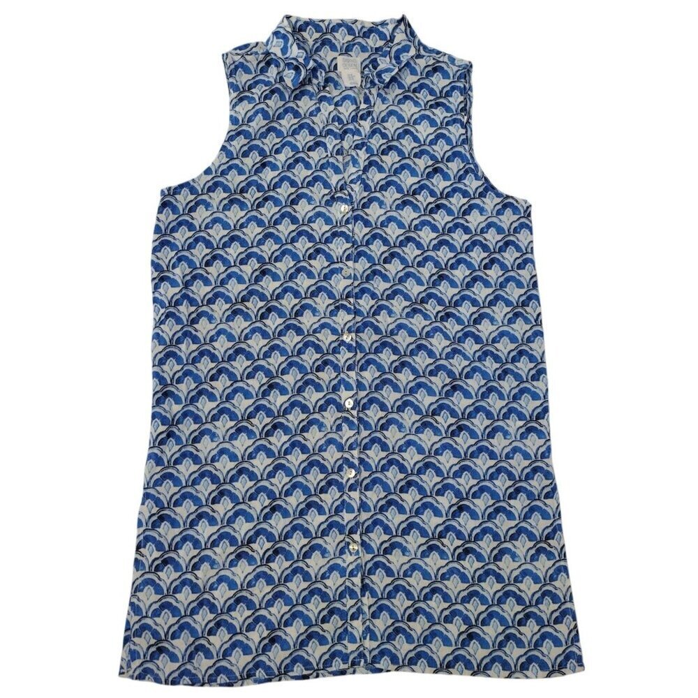 Sigrid Olsen Women's Sleeveless Linen Blend Button-Down Blouse, Size M. NWT.